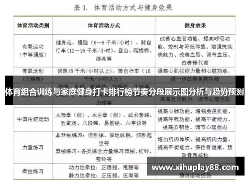 体育组合训练与家庭健身打卡排行榜节奏分段展示图分析与趋势预测